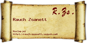 Rauch Zsanett névjegykártya